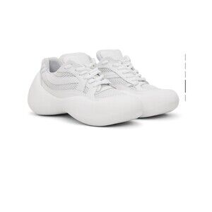JW Anderson Bubble White Calf White Mesh White Sole Sneakers Women’s Size 40